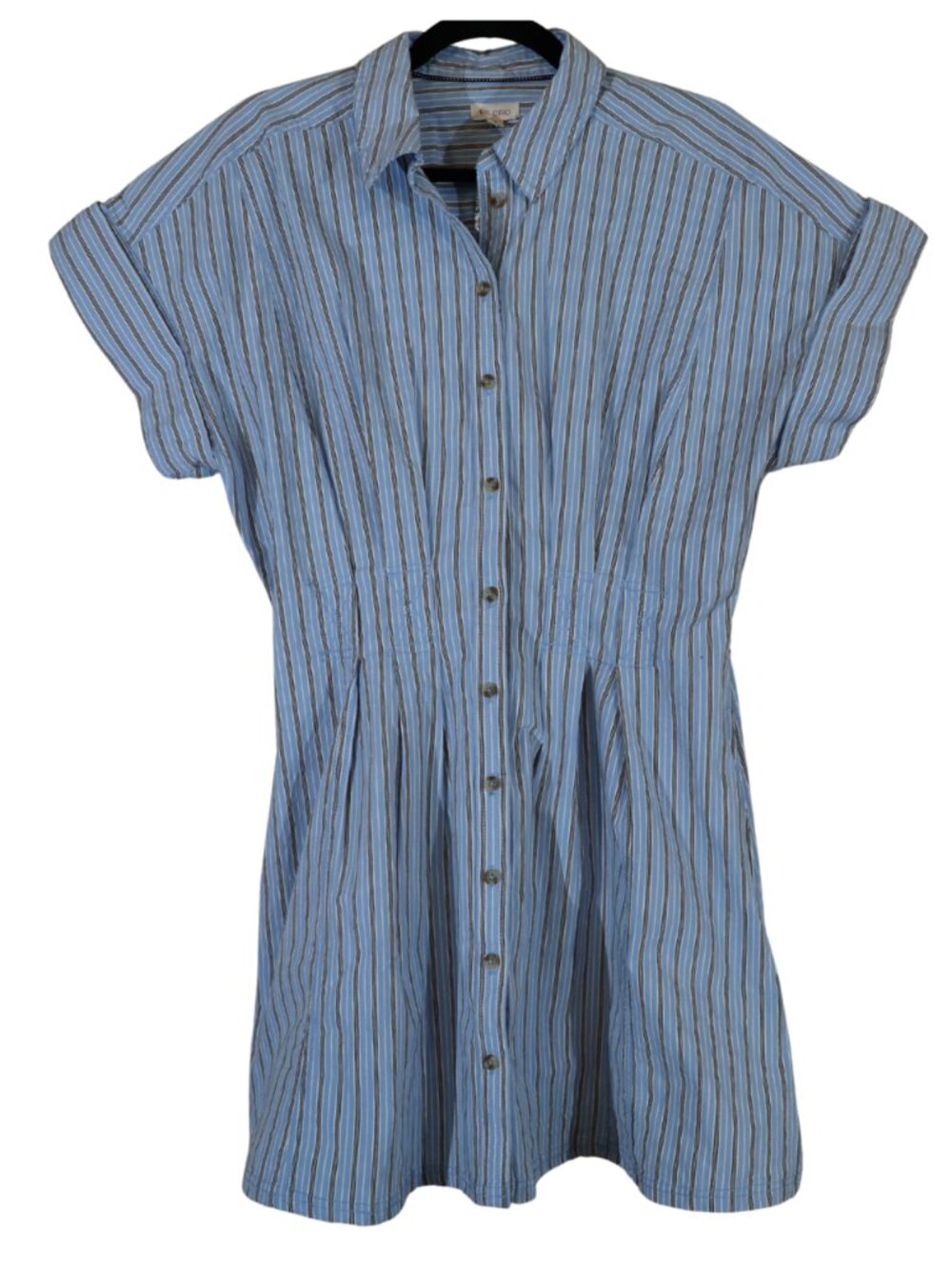 Anthropologie Pilcro Bobbi Striped Waisted Shirt Dress Size M